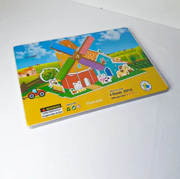 Kids 3D Puzzle Cartoon House Castle Vehicle Model DIY Educational Toys - Image 8