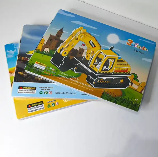 Kids 3D Puzzle Cartoon House Castle Vehicle Model DIY Educational Toys - Image 9