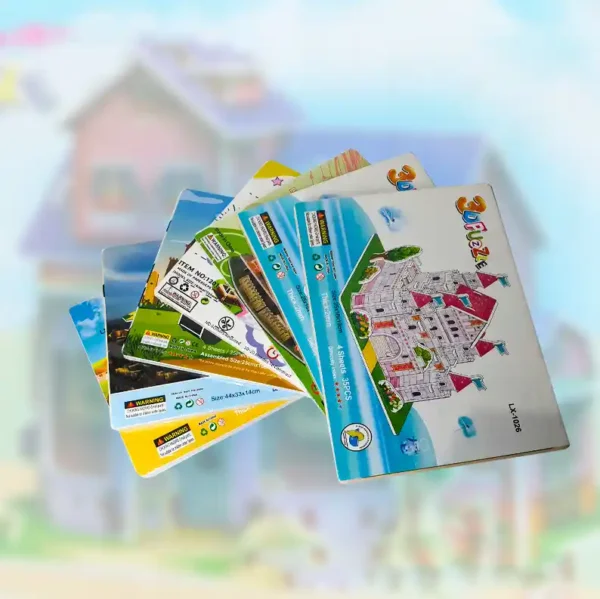 Kids 3D Puzzle Cartoon House Castle Vehicle Model DIY Educational Toys - Image 10