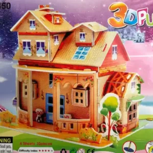 Kids 3D Puzzle Cartoon House Castle Vehicle Model DIY Educational Toys
