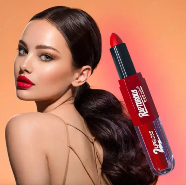 2 in 1 Double Head Lipstick & Lip Gloss Matte High End Makeup For Girls - Image 2