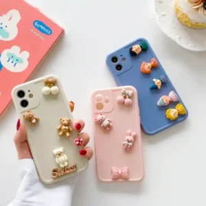 Fashionable Cute Cartoon Silicone Anti-fall For iphone 7, 7Plus, 8, 8Plus, X, XS