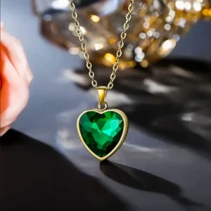 Titanic Diamond Pendant Necklace for Women, Birthstone Gold Jewelry