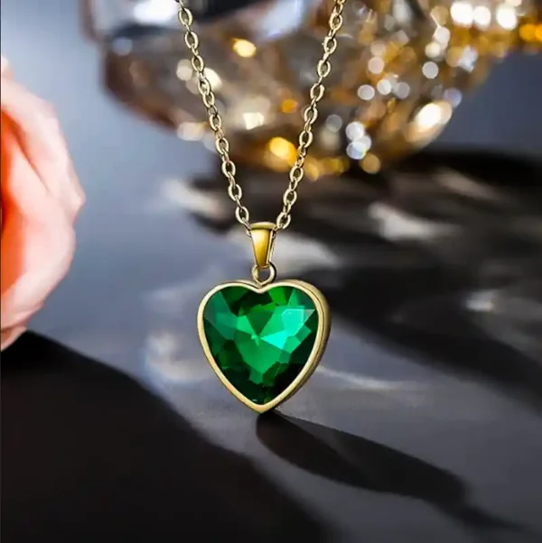 Titanic Diamond Pendant Necklace for Women, Birthstone Gold Jewelry