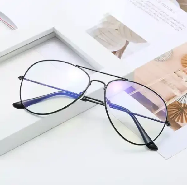 Glasses Double Beam Eyewear Metal Frame HD Glasses Women Men - Image 2