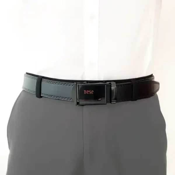 Men's Business Belt Leather Manual Buckle Belt Personalized High end Belt - Image 4