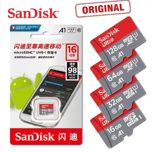 SanDisk Ultra Memory Card 16GB Micro SD Card Flash Memory TF/SD Card