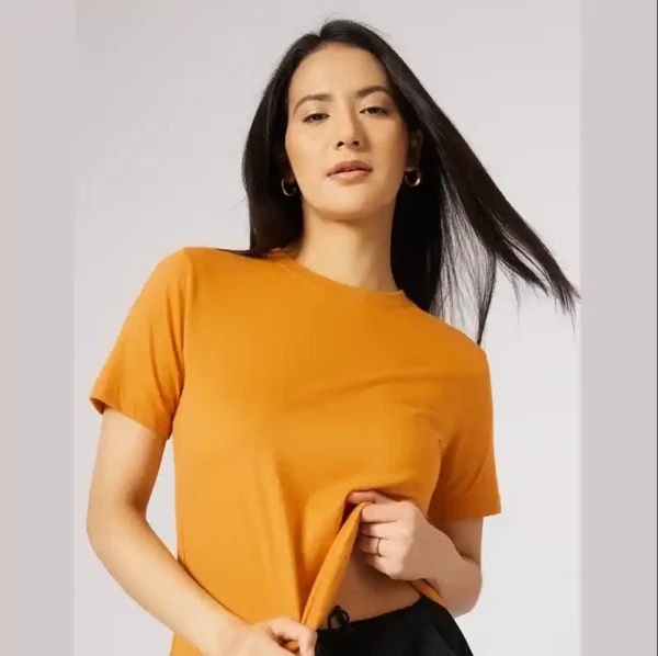 Smart Women's Crop Tops Stylish & Comfortable Plain Color Casual Tops Wear - Image 13