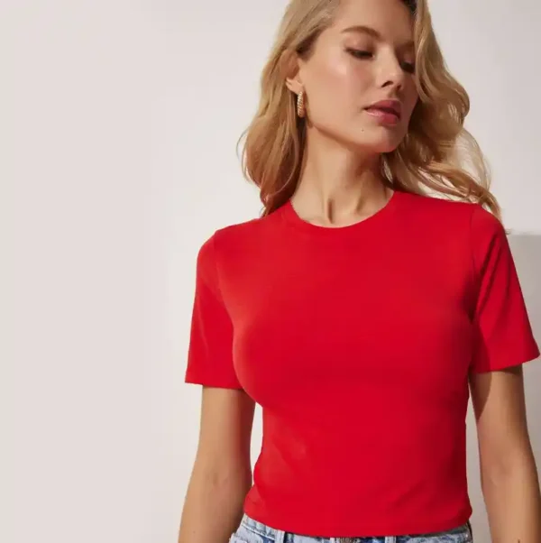 Smart Women's Crop Tops Stylish & Comfortable Plain Color Casual Tops Wear - Image 7
