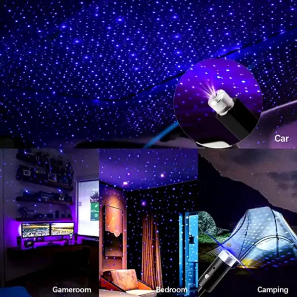 Romantic LED Car, Room Roof Star Night Atmosphere Galaxy Lamp - Image 3