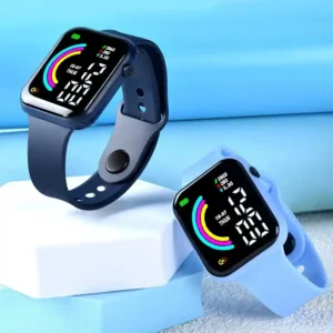 New LED Electronic Watch Rainbow Square Waterproof Digital Watch