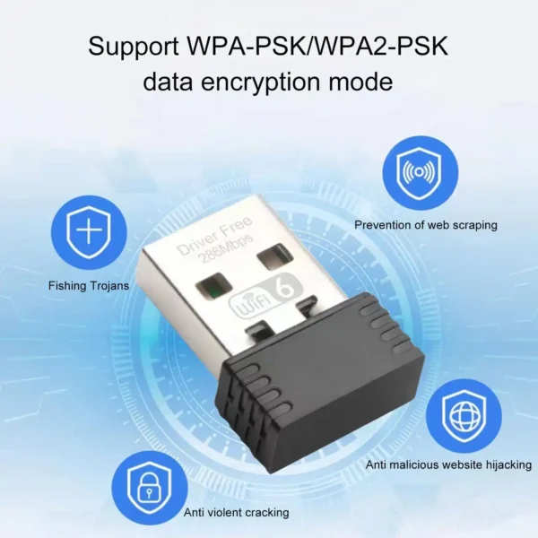 300Mbps WIFI Adapter Wireless USB 2.4GHz Dongle PC Network Card - Image 10