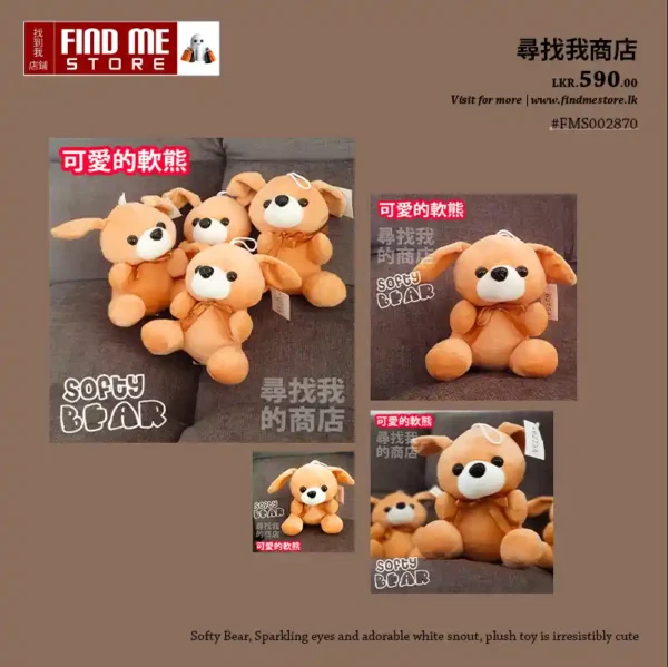 Softy Bear, Sparkling eyes and adorable white snout, plush toy is irresistibly cute - Image 2