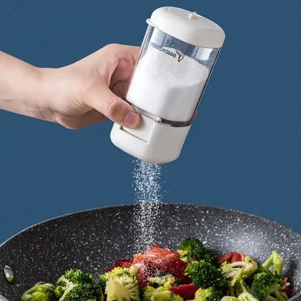 Metering Salt Shaker Push Type Dispenser Moisture-proof Convenient Rotating - Image 4