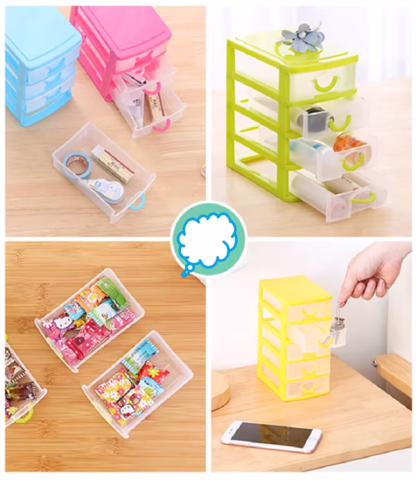 Durable Plastic Mini Desktop Drawer Sundries Case Small Objects Jewelry Organizer - Image 6