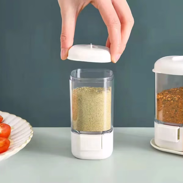 Metering Salt Shaker Push Type Dispenser Moisture-proof Convenient Rotating - Image 5