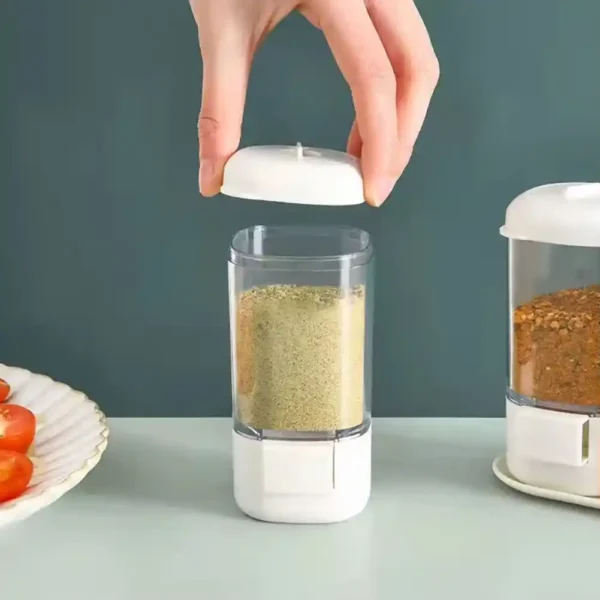 Metering Salt Shaker Push Type Dispenser Moisture-proof Convenient Rotating - Image 6