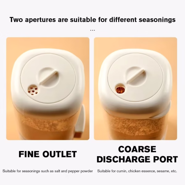 Metering Salt Shaker Push Type Dispenser Moisture-proof Convenient Rotating - Image 4