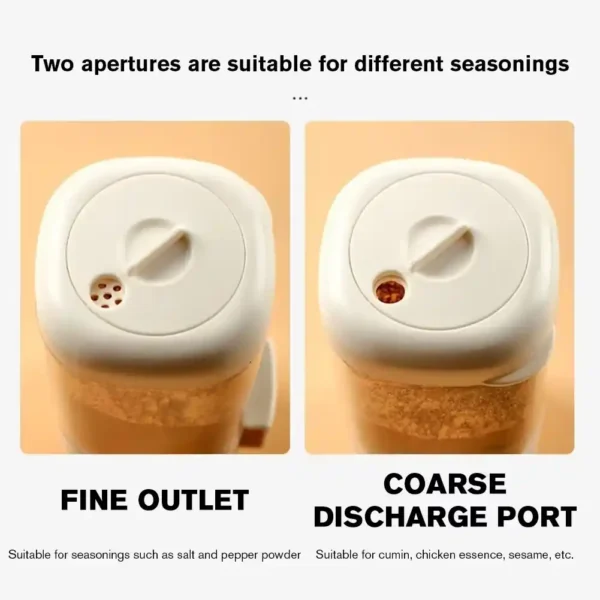 Metering Salt Shaker Push Type Dispenser Moisture-proof Convenient Rotating - Image 7