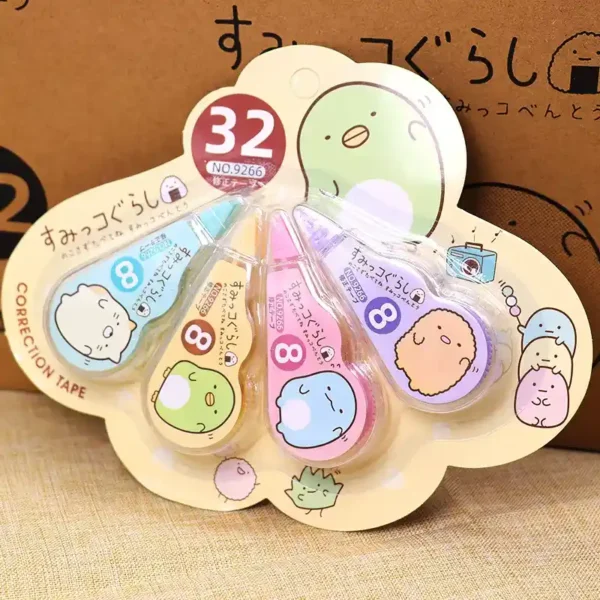 4PCS Pack Cartoon Correction Tape Cute White Out Correction Band Korean - Image 3