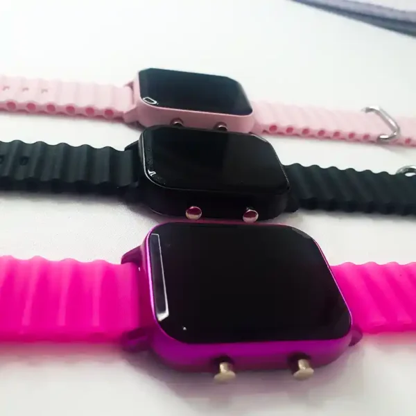Digital Watch Men Women Electronic Square LED Wristwatch Silicone - Image 4