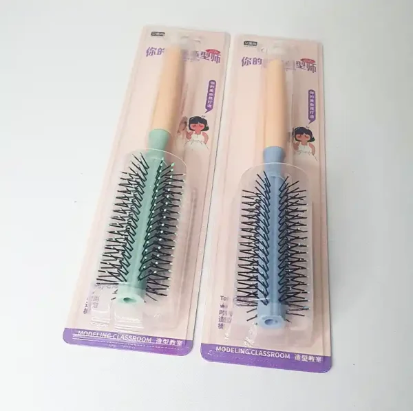 Round Nylon Hairbrush Curly Hair Styling Comb Rolling Round Brush - Image 5