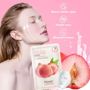 6PCS Peach Sleep Mask Cream - Moisturizing, Brightening, Skin Care Mask