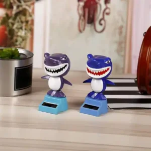 🦈 Groovy Shark Solar Bobbleheads Solar Energy Decoration Shaking Shark