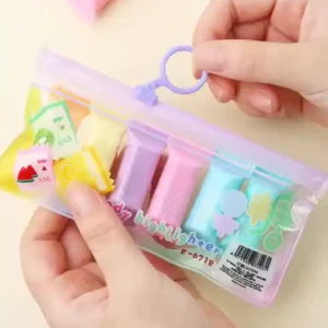 6Pcs Set Imported Creative Cartoon Highlighter Color Marker Pen Fluorescent Gift