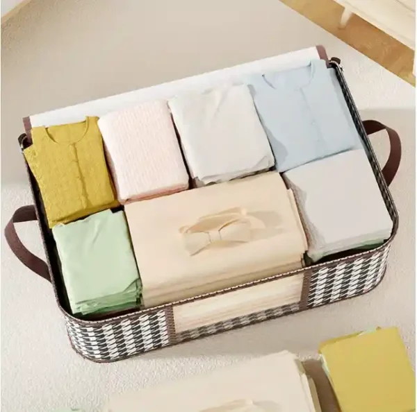 Large Capacity Double Zip Storage Box Foldable Clothes Organizer Dustproof Container - Image 6