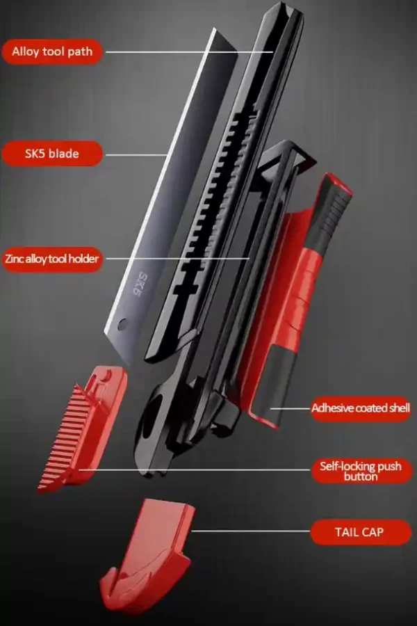 High Quality 18mm Alloy Utility Knife Sharp Artist With Multifunctional Tool - Image 2
