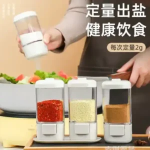 Metering Salt Shaker Push Type Dispenser Moisture-proof Convenient Rotating