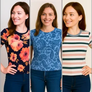 Trendy Women's Crop Tops Stylish & Comfortable Printed Casual Tops Wear