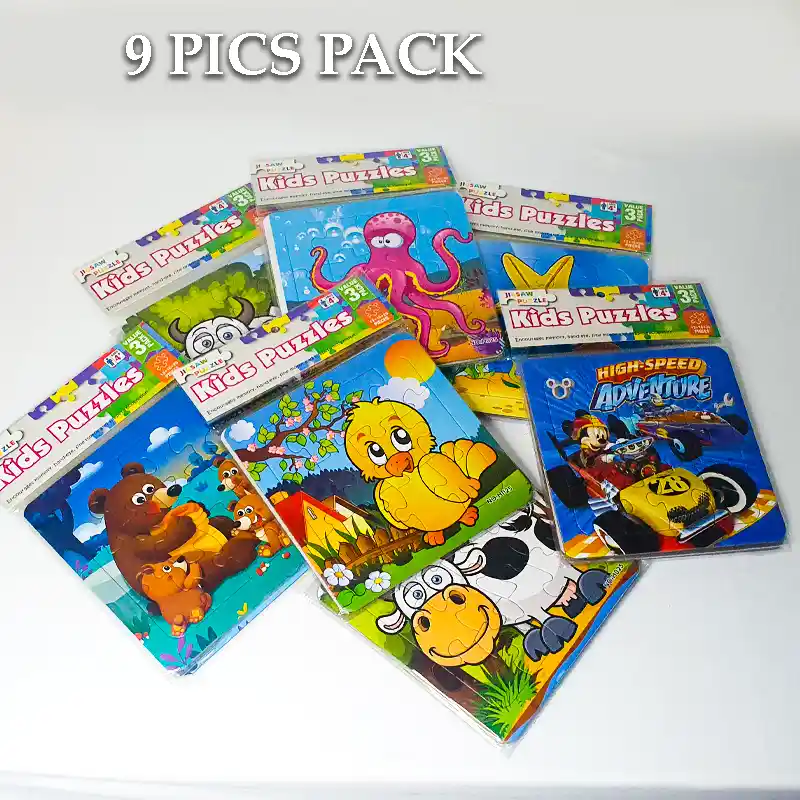 9 PCS KIDS Cartoon Puzzles Educational