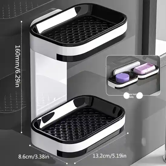 Double-Layer Wall-Mounted Soap Holder