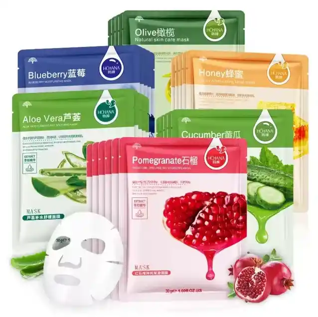 3 Pcs Imported Skin-Care Facial Masks Fresh