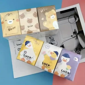 Cute Soft Bear Tissue Pack - 9 Bundle