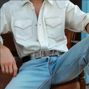 Smart Classic Black Belt Businessmen