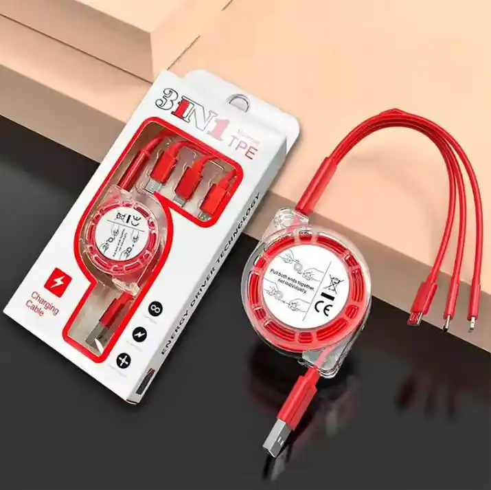3-in-1 Retractable Fast Charging Cable