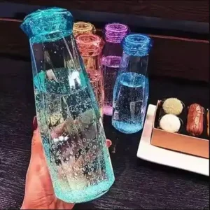 Elegant Crystal Glass Water Bottle – Stay Hydrated
