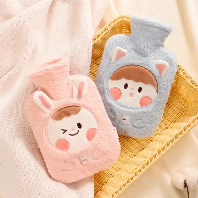 Cute Plush Hot Water Bag Stay Warm Ladies
