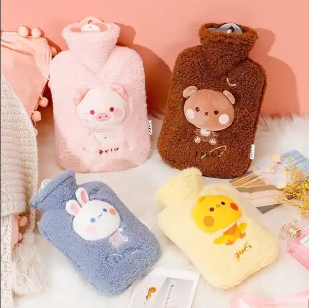Cute Plush Hot Water Bag Stay Warm Ladies
