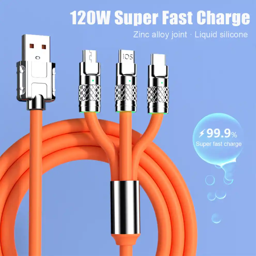 Premium Metal Fast-Charging 3-in-1 Super Cable - Image 6