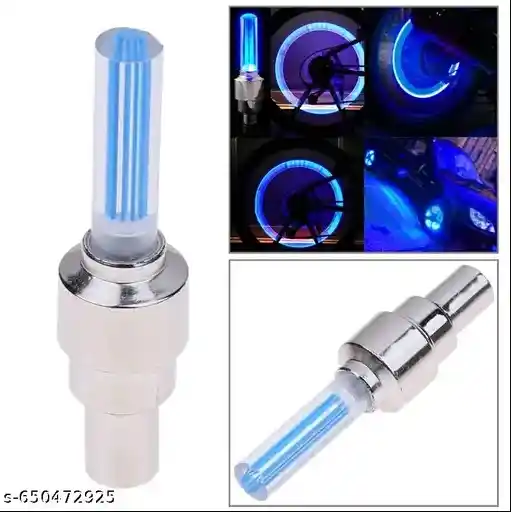 Bright Neon LED Bicycle Wheel Valve Lights – 2PCS Set - Image 2