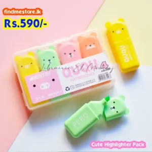 Cute Bear Pastel 4 Color Highlighter Pack 💛💚💗🧡